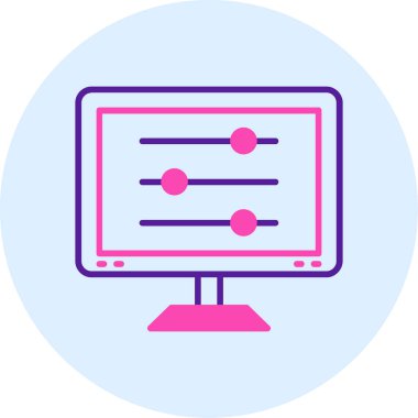 Dizüstü bilgisayar simgesi vektör çizimi