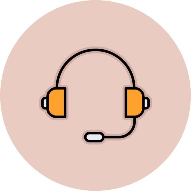 kulaklıklar web simgesi, vektör illüstrasyonu