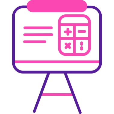 Hesap makinesi. Web simgesi basit illüstrasyon