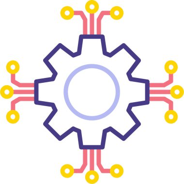 Dişliler. Web simgesi basit tasarım