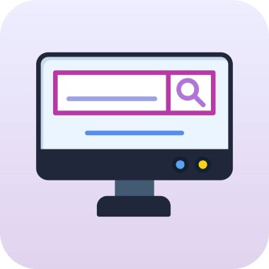 Bilgisayar web simgesi basit tasarım. vektör illüstrasyonu