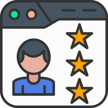 Geri bildirim değerlendirme derecelendirme simgesi