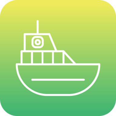 benzersiz gemi çizgisi vektör simgesi