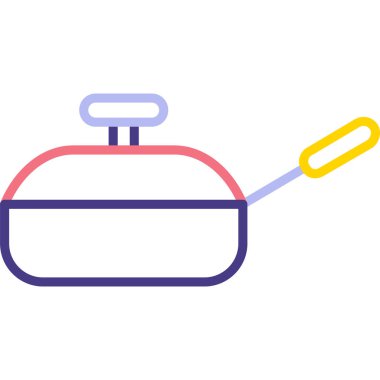 yemek kalıbı renk simgesi, vektör illüstrasyonu, mutfak tasarımı