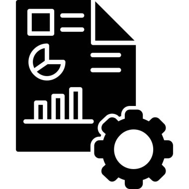 Veri analiz simgesi, vektör illüstrasyonu