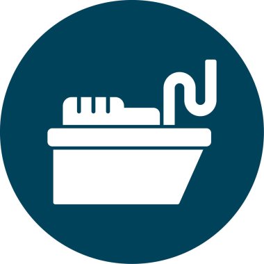 Tekne. Web simgesi vektör illüstrasyonu