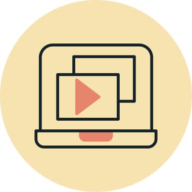 video simgesi vektör illüstrasyonu