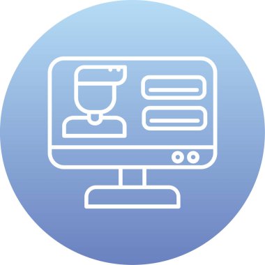 Kahve. Web simgesi vektör illüstrasyonu