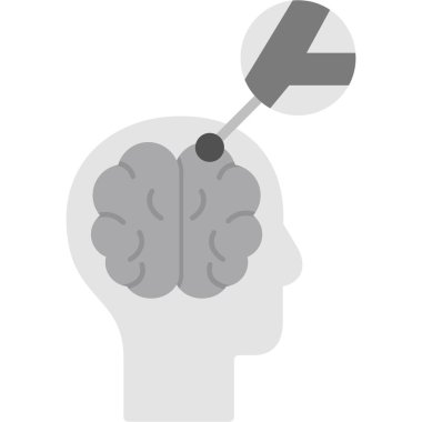 Beyin kutsal kişilerin resmi içinde düz stil