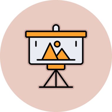 Billboard simgesi vektör illüstrasyonu