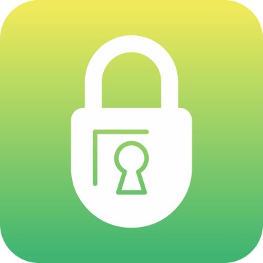 asma kilit ikon vektör çizimi