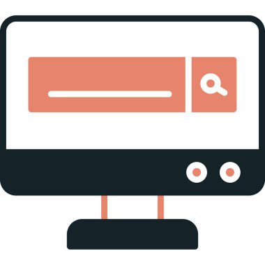 Bilgisayar monitörü. Basit resimleme