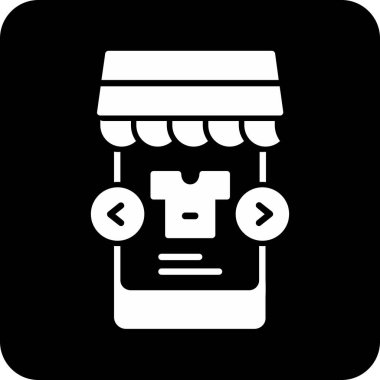 Alışveriş. Web simgesi basit illüstrasyon