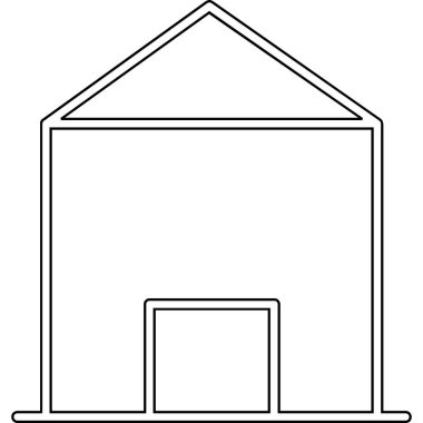ev binası izole edilmiş ikon vektör illüstrasyon tasarımı