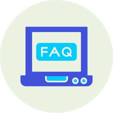Faq simge vektör illüstrasyonu