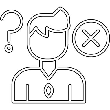 Soru simgesi, vektör illüstrasyonu