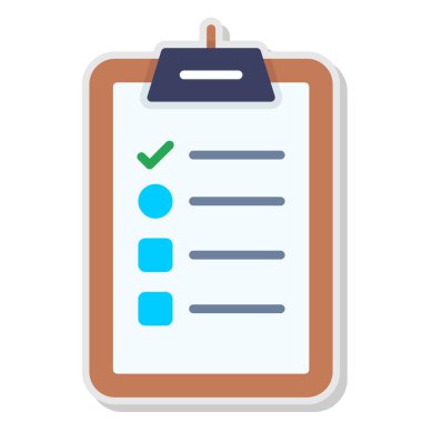 kontrol listesi simgesi vektör illüstrasyonu