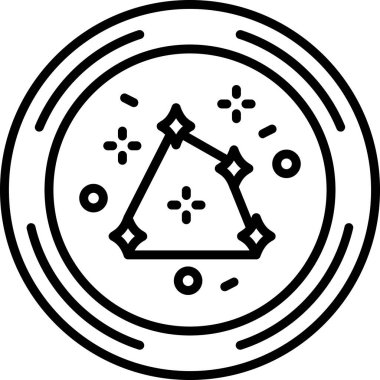 Sihirli kristal simgesi. Beyaz arka plan da izole web tasarımı için anahat sihirli kristal vektör simgesi