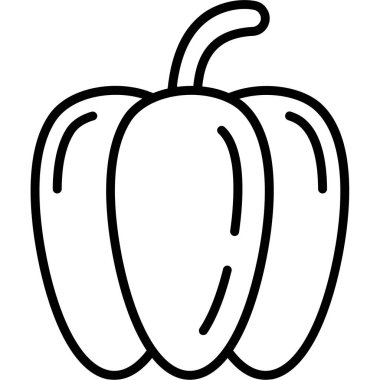 Balkabağı Sebze Simgesi Vektör İllüstrasyonu