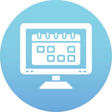 Monitör. Web simgesi basit illüstrasyon