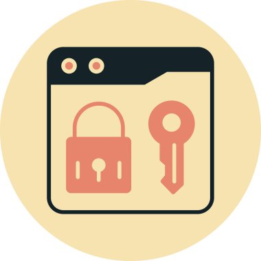 Kilit anahtar vektör simgesi