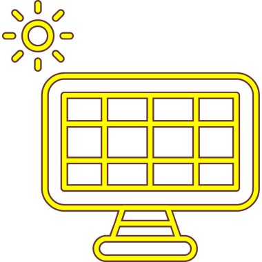 Bilgisayar. Web simgesi basit illüstrasyon