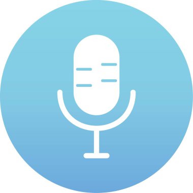 Podcast. Web simgesi basit illüstrasyon