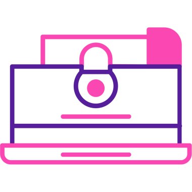 Kilit. Web simgesi basit illüstrasyon