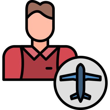 Beyaz arkaplanda iş adamı simgesi, vektör illüstrasyon tasarımı