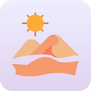 Bir dağ simgesinin vektör illüstrasyonu