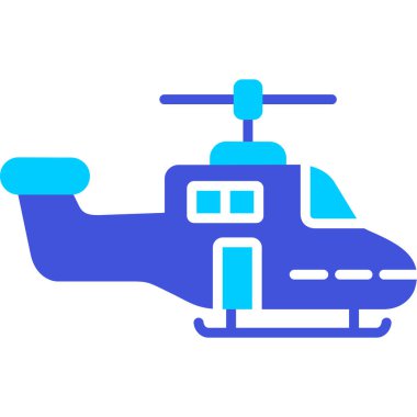 Helikopter simgesi vektör illüstrasyonu