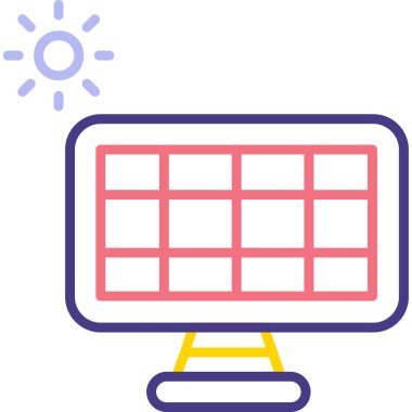 Bilgisayar. Web simgesi basit illüstrasyon