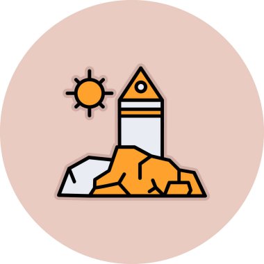 vektör illüstrasyonunda ico dağı