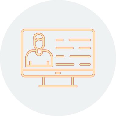 Kimlik kartı simgesi, vektör illüstrasyonu