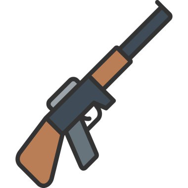 Tüfek silah ikonu - taslak biçiminde