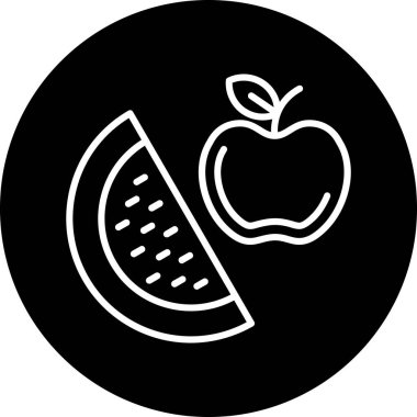 Meyve Ağı simgesi, vektör illüstrasyonu