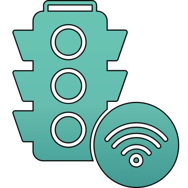 Bir araba simgesinin vektör illüstrasyonu