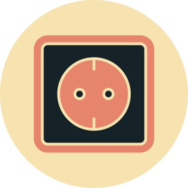 Yuvarlak bir simgenin vektör illüstrasyonu