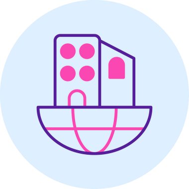 Modern simgenin vektör illüstrasyonu