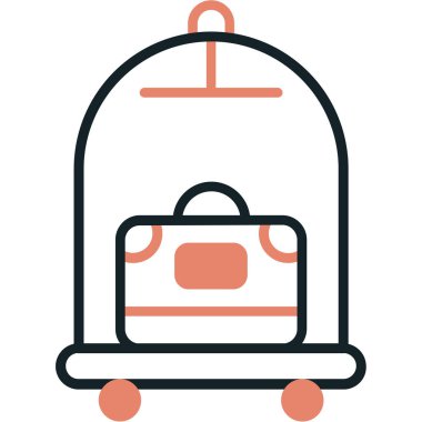 Çanta. Web simgesi basit illüstrasyon