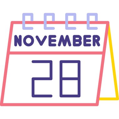 Kasım 29 'un simgesiyle takvim