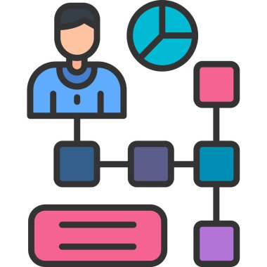 iş yönetimi simgesi basit illüstrasyon