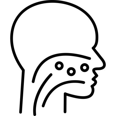 Beyin simgesine sahip baş, özet biçimi