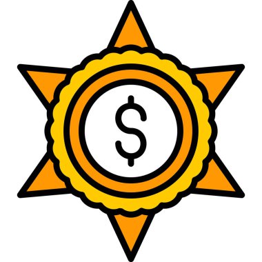 yıldız para simgesi renk çizimi