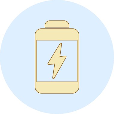 Pil simgesinin vektör illüstrasyonu