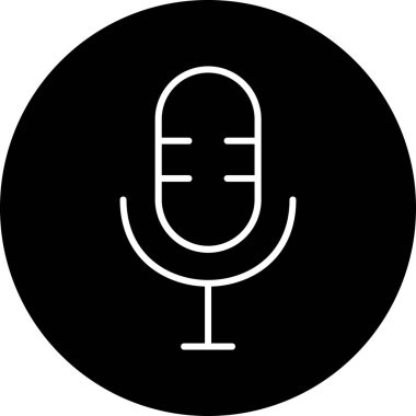 Mikrofon simgesinin vektör illüstrasyonu