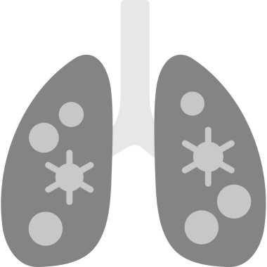 Akciğerler simgesi. Akciğer basit illüstrasyon vektör web simgesi