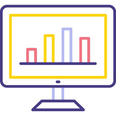 Bilgisayar ekranı. Basit resimleme