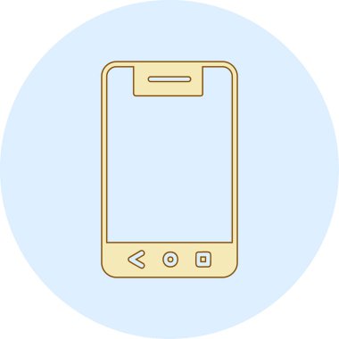 Akıllı telefon simgesinin vektör illüstrasyonu