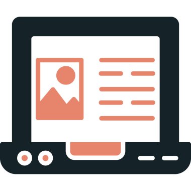 Laptop Düz Vektör Simgesi